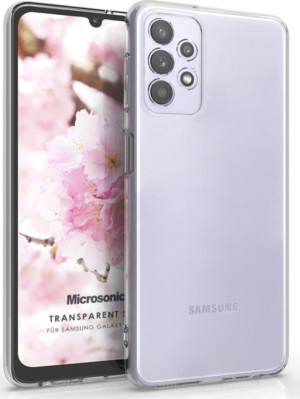 Microsonic Samsung Galaxy A32 4G Kılıf Transparent Soft Beyaz - Image 1