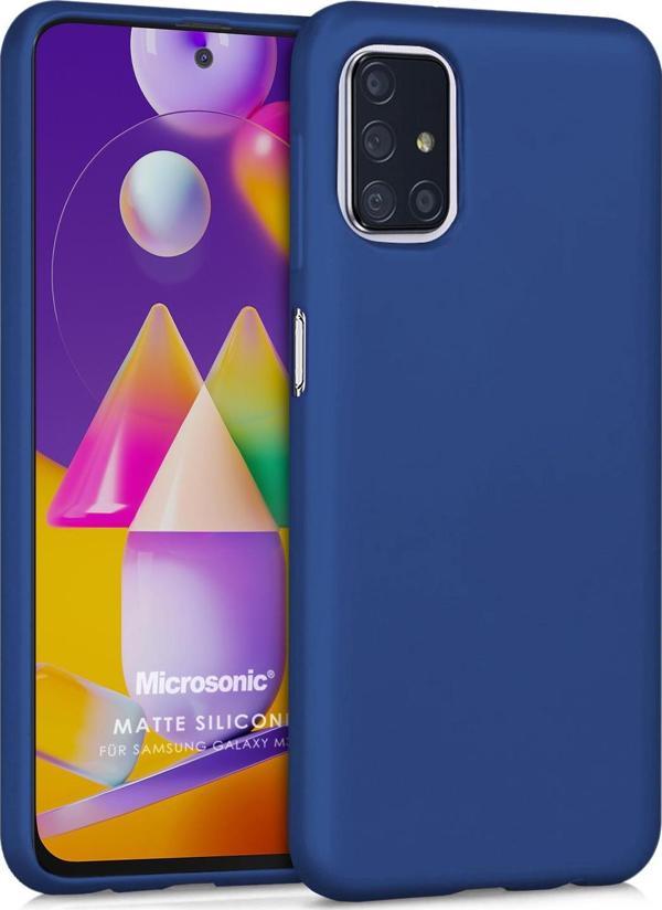 Microsonic Matte Silicone Samsung Galaxy M31s Kılıf Lacivert - Image 1