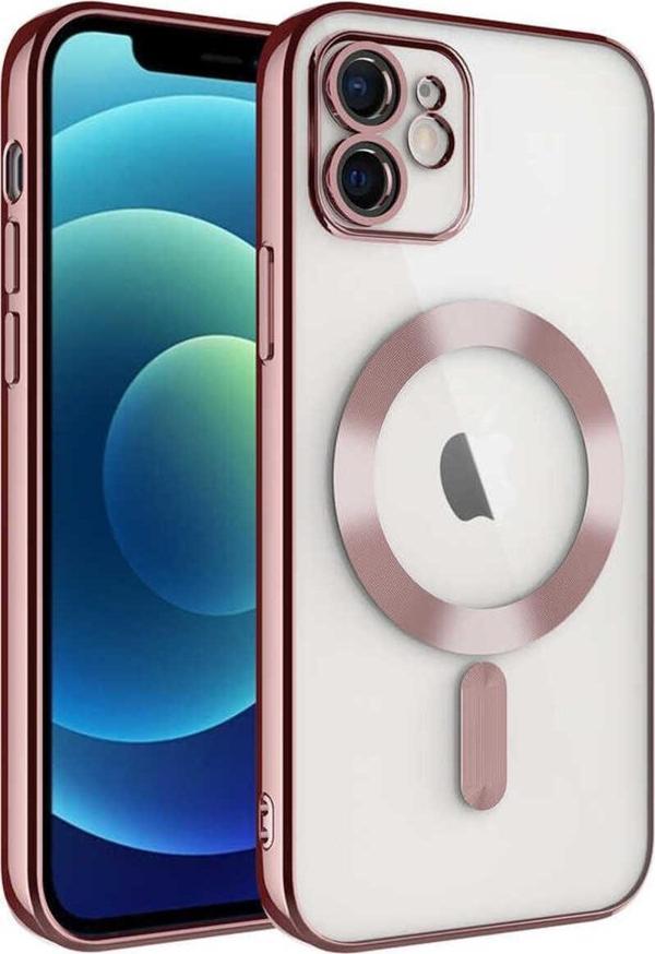 Teknomoda Apple iPhone 12 Kılıf Kamera Lens Korumalı Renkli Magsafe Şeffaf - Image 1