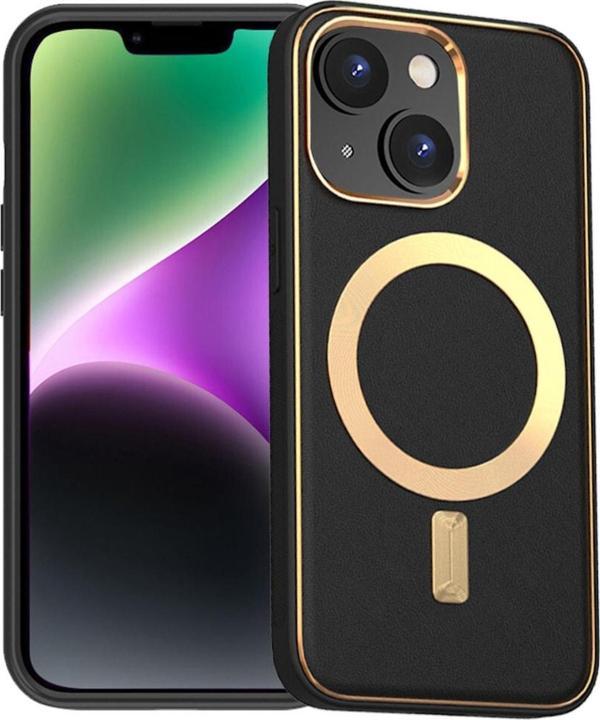 Teknomoda Apple Iphone 14 Plus Kılıf Magsafe Wireless Kablosuz Şarj Uyumlu Suni Deri Hibrit Kapak - Image 1