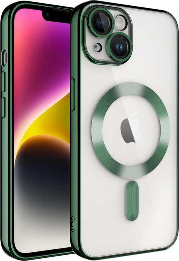 Teknomoda Apple iPhone 13 Kılıf Kamera Lens Korumalı Renkli Magsafe Şeffaf - Image 1