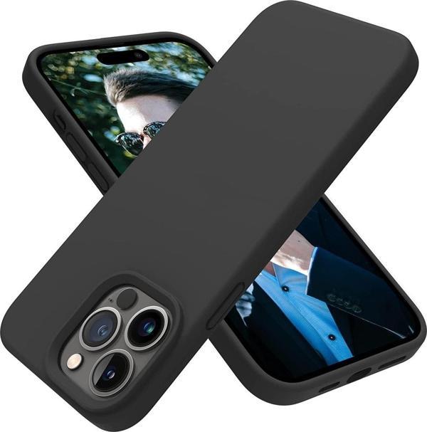 Teknomoda Apple Iphone 14 Pro Max Kılıf Içi Süet Korumalı Silikon Siyah Renk - Image 1