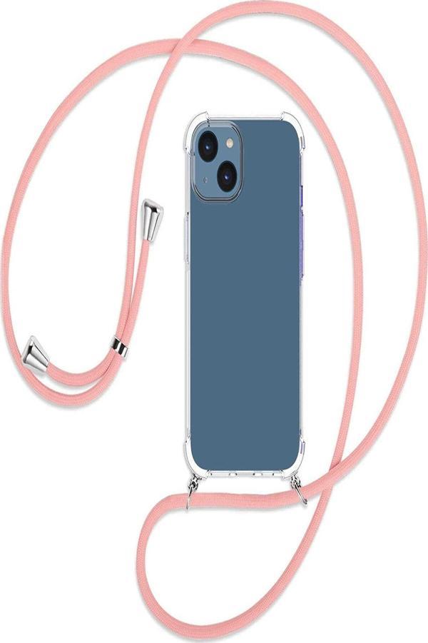 Teknomoda Apple Iphone 15 Kılıf Boyun Omuz Askılı Ipli Şeffaf Silikon - Image 1