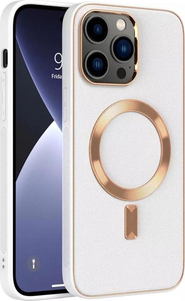 Teknomoda Apple Iphone 13 Mini Kılıf Magsafe Wireless Kablosuz Şarj Uyumlu Suni Deri Hibrit Kapak - Image 1
