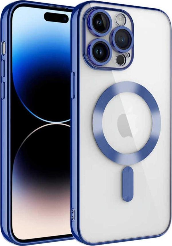 Teknomoda Apple iPhone 13 PRO MAX Kılıf Kamera Lens Korumalı Renkli Magsafe Şeffaf Silikon - Image 1