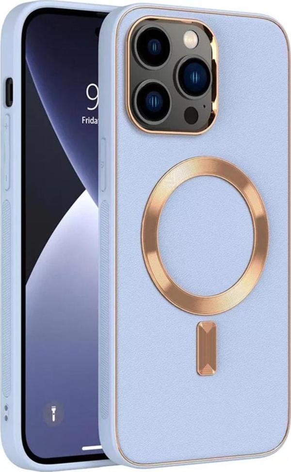 Teknomoda Apple Iphone 13 Pro Max Kılıf Magsafe Wireless Kablosuz Şarj Uyumlu Suni Deri Hibrit Kapak - Image 1