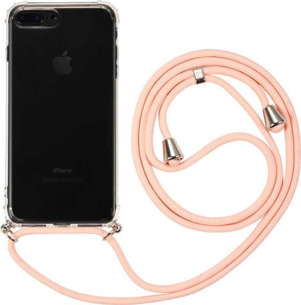 Teknomoda Apple Iphone 8 Plus Kılıf Boyun Omuz Askılı Ipli Anti Şok Köşe Korumalı Şeffaf Silikon - Image 1