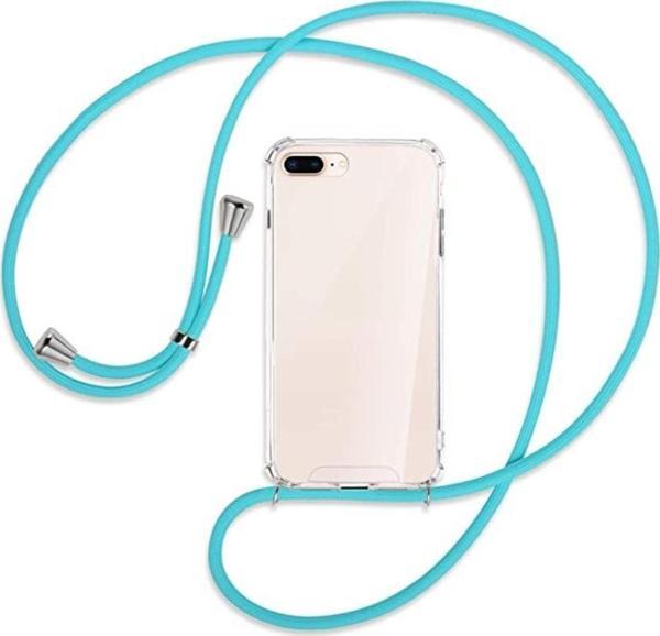 Teknomoda Apple Iphone 8 Plus Kılıf Boyun Omuz Askılı Ipli Anti Şok Köşe Korumalı Şeffaf Silikon - Image 1