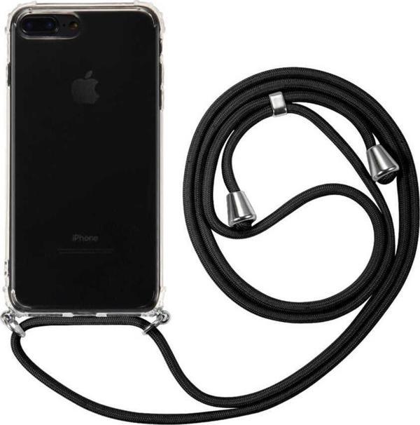 Teknomoda Apple Iphone 8 Plus Kılıf Boyun Omuz Askılı Ipli Anti Şok Köşe Korumalı Şeffaf Silikon - Image 1