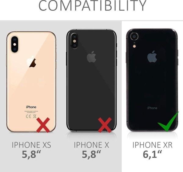 Teknomoda Apple iPhone XR Kılıf Kamera Lens Korumalı Kenarları Renkli Gold Arkası Şeffaf Silikon - Image 1