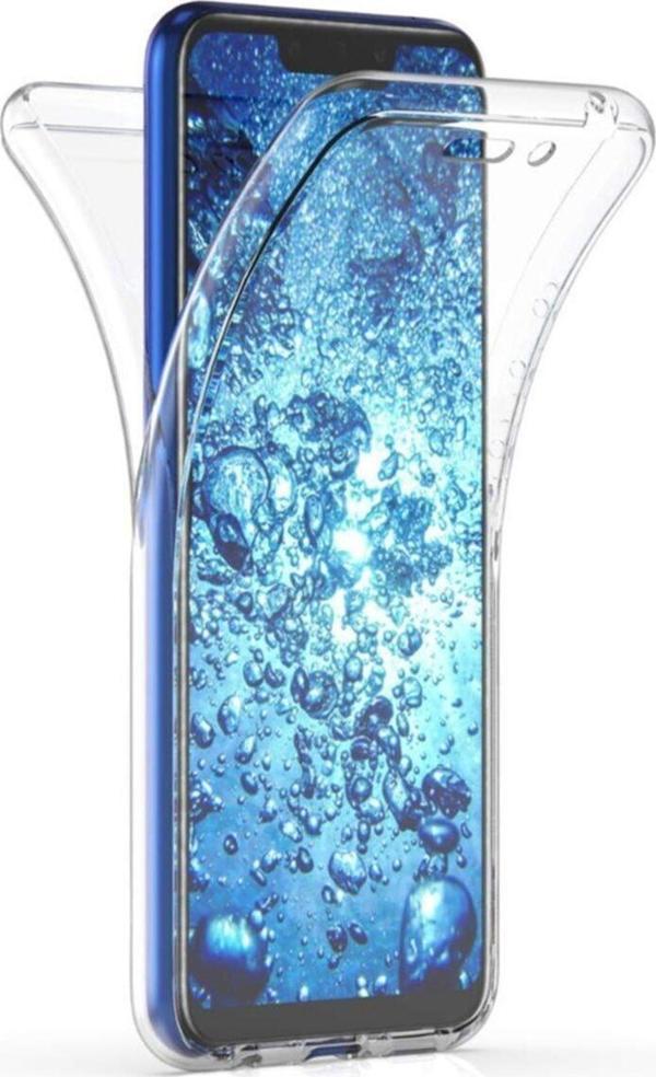 Teknomoda Huawei Mate 20 Lite 360 Derece Kılıf Silikon Şeffaf Ön Arka - Image 1