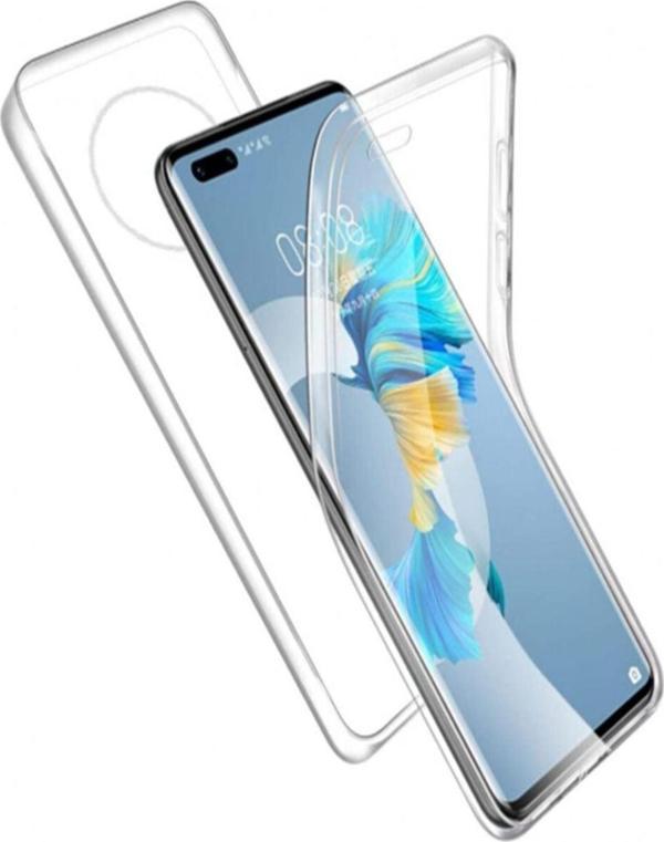 Teknomoda Huawei Mate 40 Pro Kılıf 360 Şeffaf Ön Arka Korumalı Silikon - Image 1