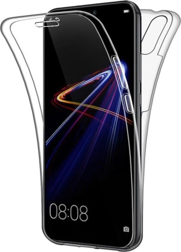 Teknomoda Huawei P20 Lite 360 Derece Kılıf Kristal Silikon Şeffaf Ön Arka - Image 1