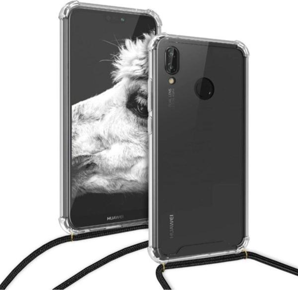 Teknomoda Huawei P20 Lite Şeffaf Boyun Omuz Askılı Ipli Kordonlu Kılıf - Image 1