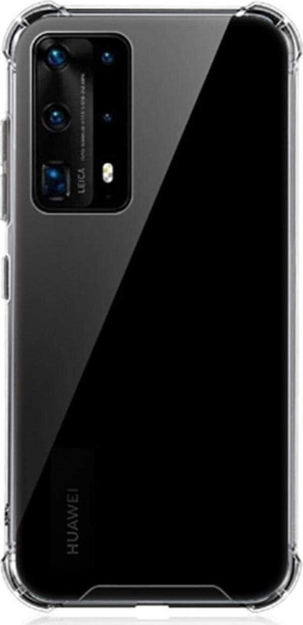 Teknomoda Huawei P40 Pro Anti Şok Darbe Emici Şeffaf Silikon Kılıf - Image 1