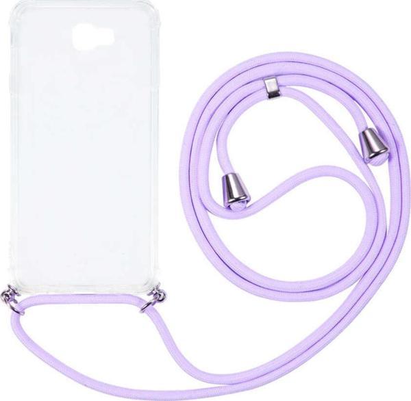 Teknomoda Samsung Galaxy J7 Prime Kılıf Boyun Omuz Askılı Ipli Anti Şok Köşe Korumalı Şeffaf Silikon - Image 1