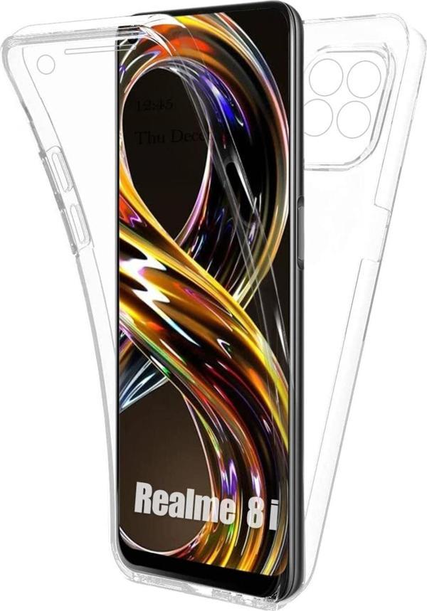 Teknomoda Oppo A74 Kılıf Şeffaf 360 Ön Arka Korumalı Silikon - Image 1