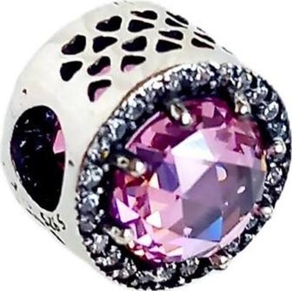 Luna Luster 18 Ayar Altın Kaplama Pembe Rüya Tasarım Kadın Gümüş Charm Anneler Günü Hediye - Image 1