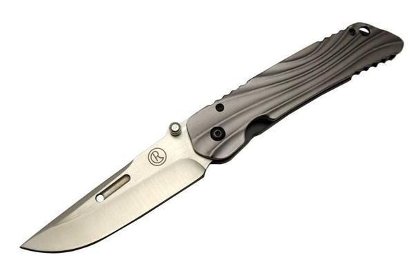 Lanmark Umnumzaan T 50 Gri Kamp Çakı 22,5cm - Manuel, Oluklu - Image 1