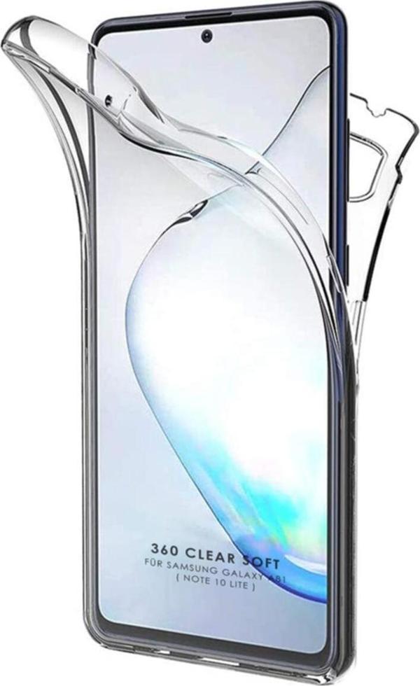 Teknomoda Samsung Galaxy Note 10 Lite 360 Kılıf Şeffaf Ön Arka Silikon - Image 1