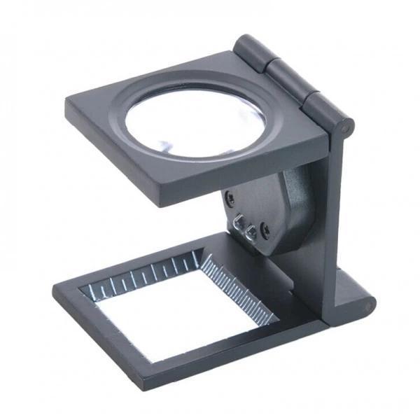 25x25 Mm Full Çelik Kaplı Katlamalı Büyüteç Th9005b - Image 1