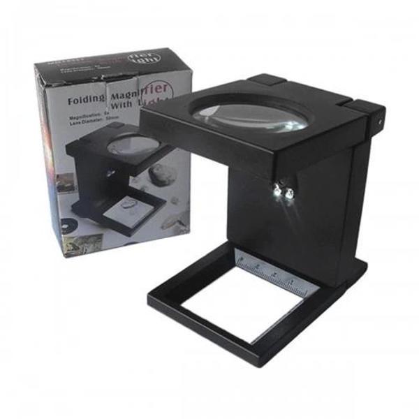 Katlanır Plastık,led Işıklı Test Cıhazı Büyüteç 2.5x90mm - Image 1