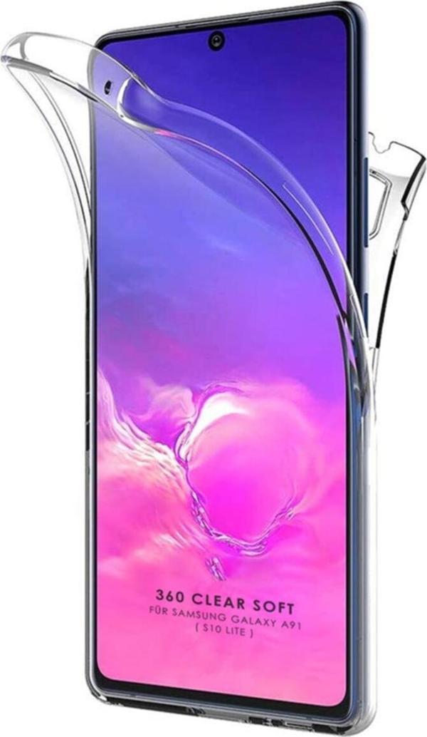 Teknomoda Samsung Galaxy S10 Lite 360 Kılıf Şeffaf Ön Arka Silikon - Image 1