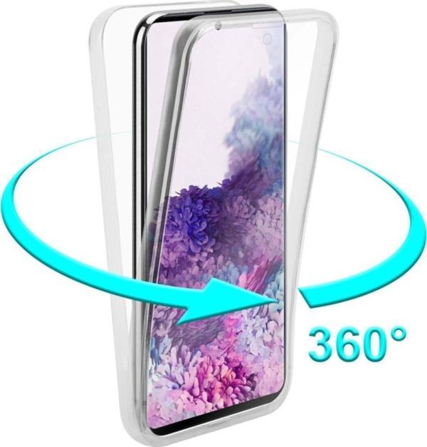Teknomoda Samsung Galaxy S20 Plus 360 Kılıf Şeffaf Ön Arka Silikon S20+ - Image 1