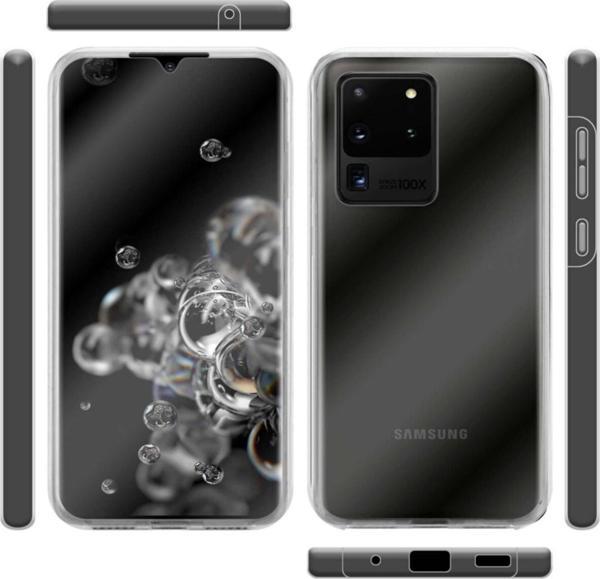 Teknomoda Samsung Galaxy S20 Ultra 360 Kılıf Şeffaf Ön Arka Silikon - Image 1