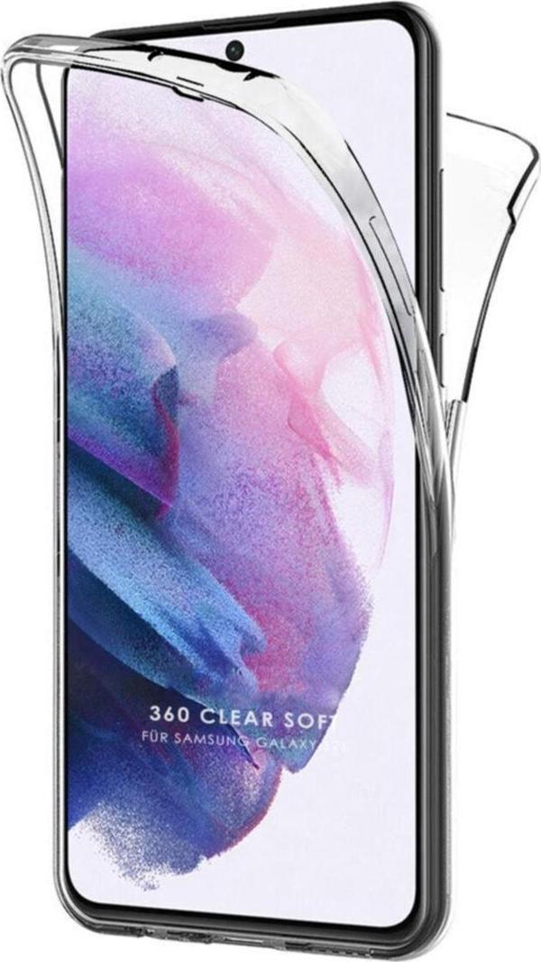 Teknomoda Samsung Galaxy S21 360 Kılıf Şeffaf Ön Arka Korumalı Silikon - Image 1