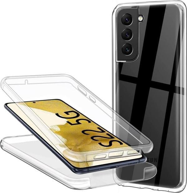 Teknomoda Samsung Galaxy S22 360 Kılıf Şeffaf Ön Arka Korumalı Silikon - Image 1