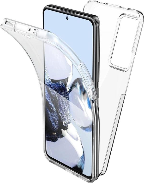 Teknomoda Xiaomi Mi 12T Kılıf Şeffaf 360 Ön Arka Korumalı Silikon - Image 1