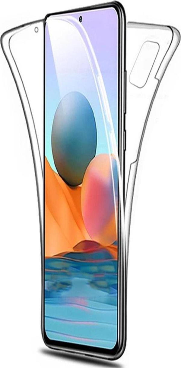 Teknomoda Xiaomi Redmi Note 10 Pro 360 Derece Kılıf Silikon Şeffaf Ön Arka - Image 1