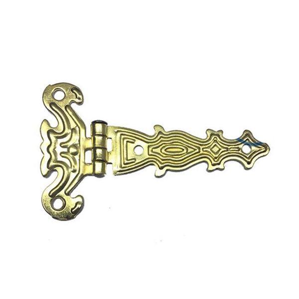 Dekoratif, Sac Tek Kuyruklu Menteşe - 40x68 mm, Küçük, Sarı, 100 Adet - Image 1