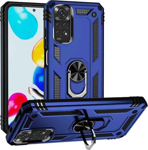 Teknomoda Xiaomi Redmi Note 11s Kılıf Yüzüklü Standlı Korumalı Tank Kapak - Image 1
