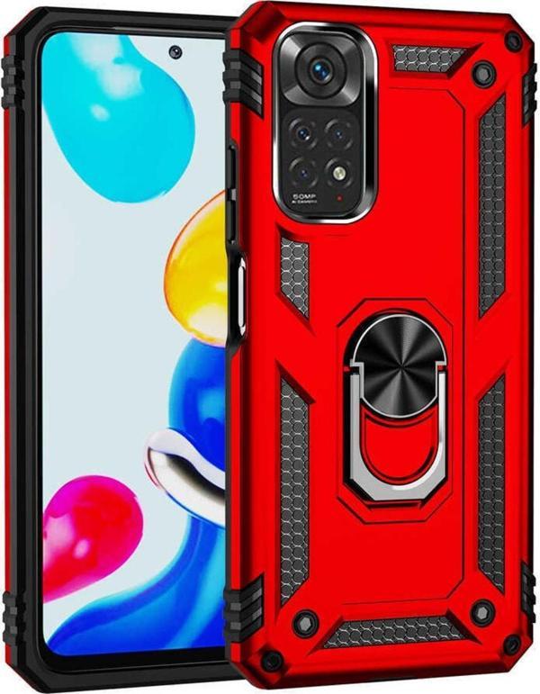 Teknomoda Xiaomi Redmi Note 11s Kılıf Yüzüklü Standlı Korumalı Tank Kapak - Image 1