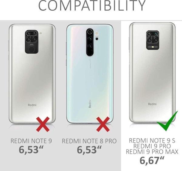 Teknomoda Xiaomi Redmi Note 9 PRO MAX Kılıf Kamera Lens Korumalı Kenarları Renkli Gold Arkası Şeffaf Silikon - Image 1