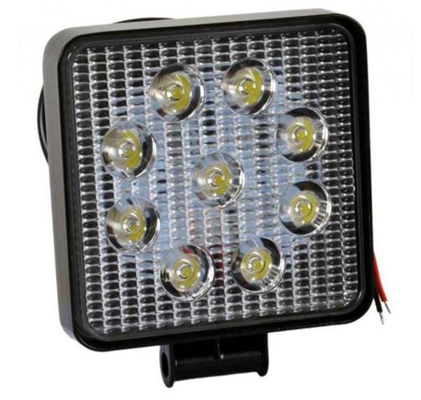 12V-80V KARE TİP  9 LED 27 W. ÇALIŞMA LAMBASI 128×110*35mm 58 - Image 1