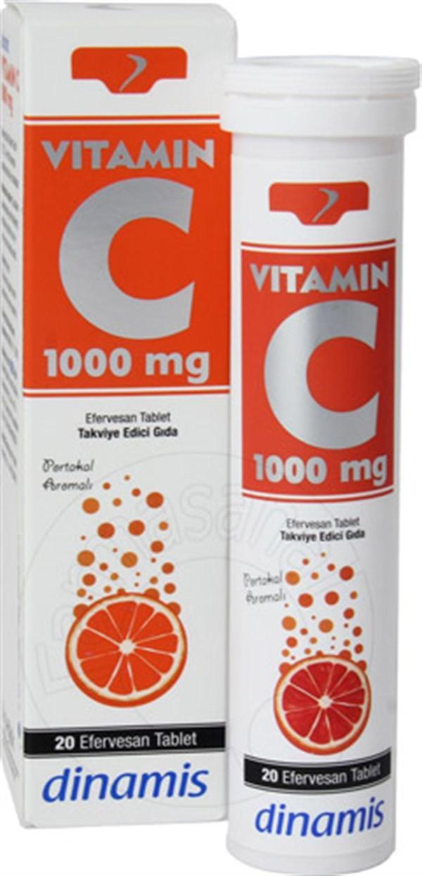 Dinamis Vitamin C 1000 mg 20 Efervesan Tablet - Image 1
