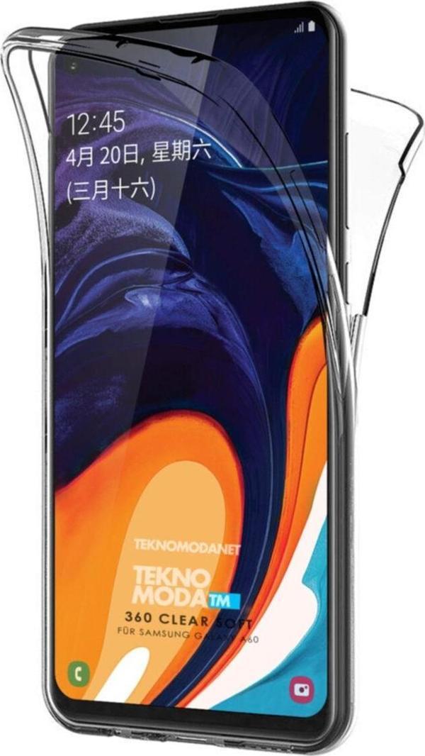 Teknomoda Samsung Galaxy A60 360 Kılıf Şeffaf Ön Arka Silikon - Image 1
