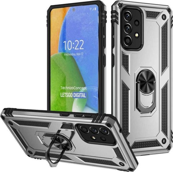 Teknomoda Samsung Galaxy A73 Kılıf Yüzüklü Standlı Korumalı Tank Kapak - Image 1