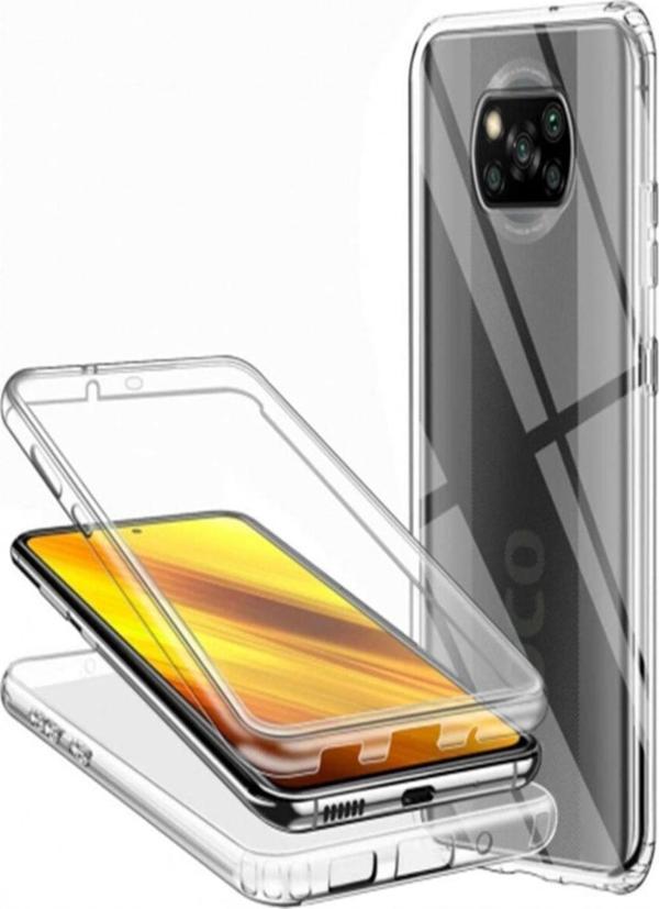 Teknomoda Xiaomi Poco X3 Nfc 360 Kılıf Şeffaf Ön Arka Korumalı Silikon - Image 1