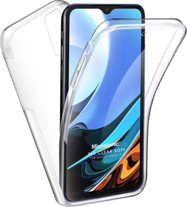 Teknomoda Xiaomi Redmi 9t 360 Kılıf Şeffaf Ön Arka Korumalı Silikon - Image 1