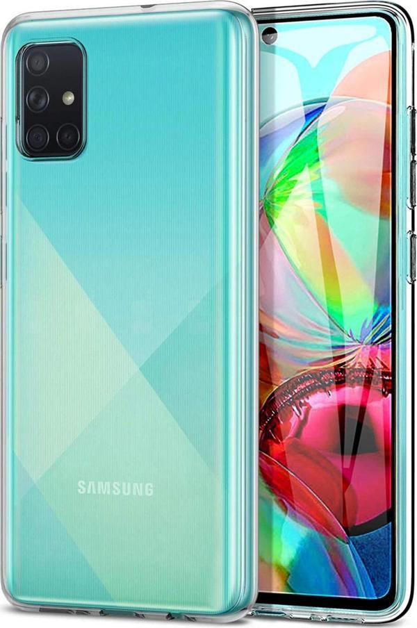 Microsonic Samsung Galaxy A71 Kılıf Transparent Soft Beyaz - Image 1