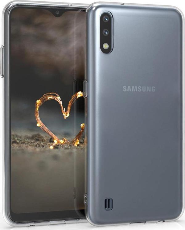 Microsonic Samsung Galaxy A01 Kılıf Transparent Soft Beyaz - Image 1
