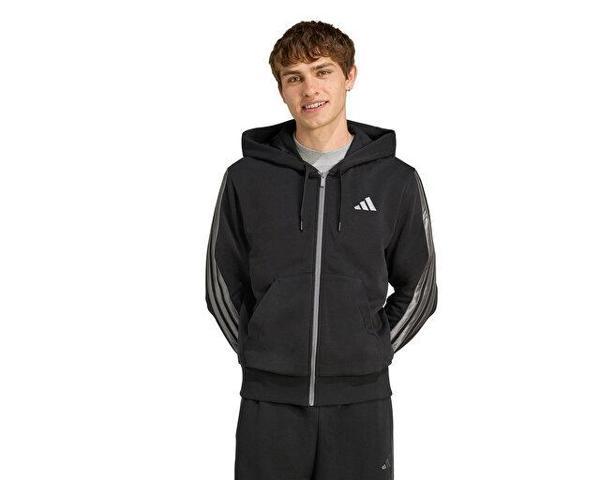 adidas M Ess Hld Fz Hd Erkek Siyah Günlük Ceket JM1695 - Image 1