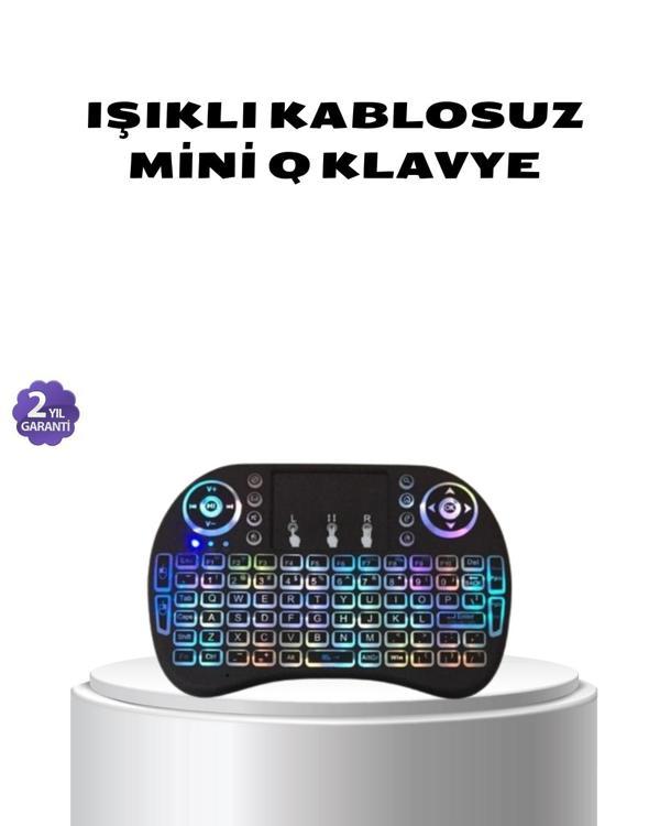 Işıklı Q Klavye – Entegre Touchpad Ergonomik Tasarım ve Türkçe Karakter Desteği - Image 1