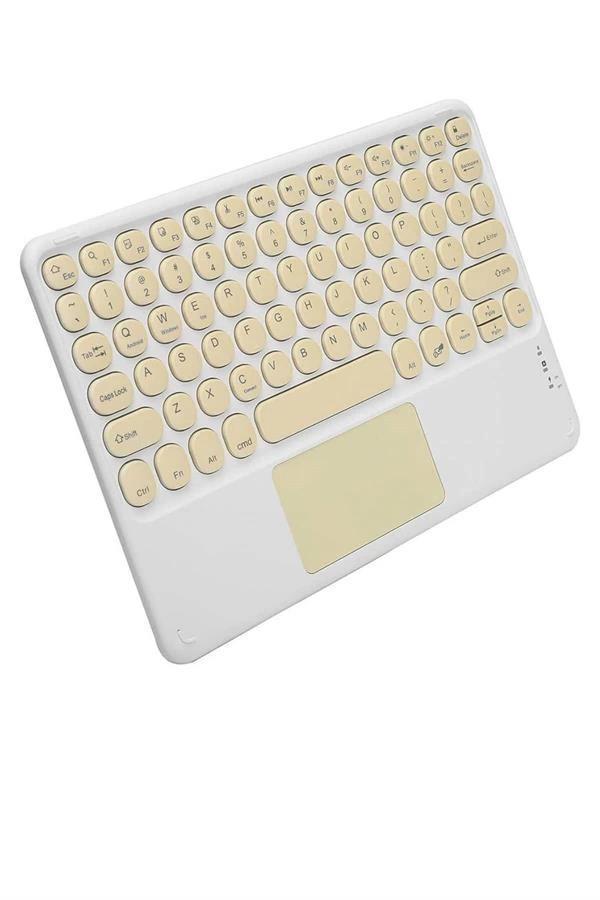 Touchpad Uyumlu Bluetooth Klavye Slim Kablosuz Wifi Q Klavye - Image 1