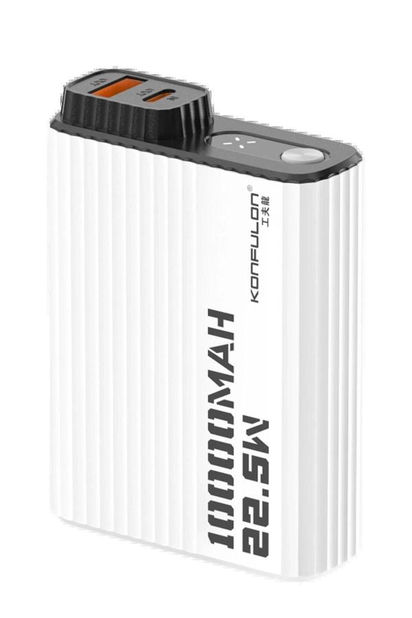 A40Q 10.000 mAh PD 20W Mini Powerbank - Siyah-Beyaz-(5796) - Image 1