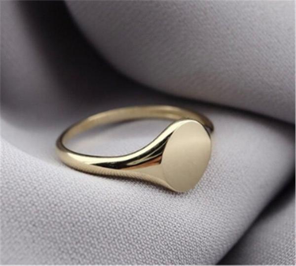 Gümüş Yüzük - Oval Mühür Yüzük 925 Ayar Gümüş Yüzük-Kişiselleştirilebilir Harf Yazılabilir Yüzük - Image 1